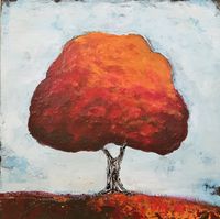 autumn tree 30x30x3