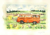 Aquarell VW 20x30